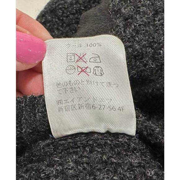 Pendleton Men's Black Full Zip 100% Shetland Wool Loose Knit Cardigan Size Large - Picture 12 of 12